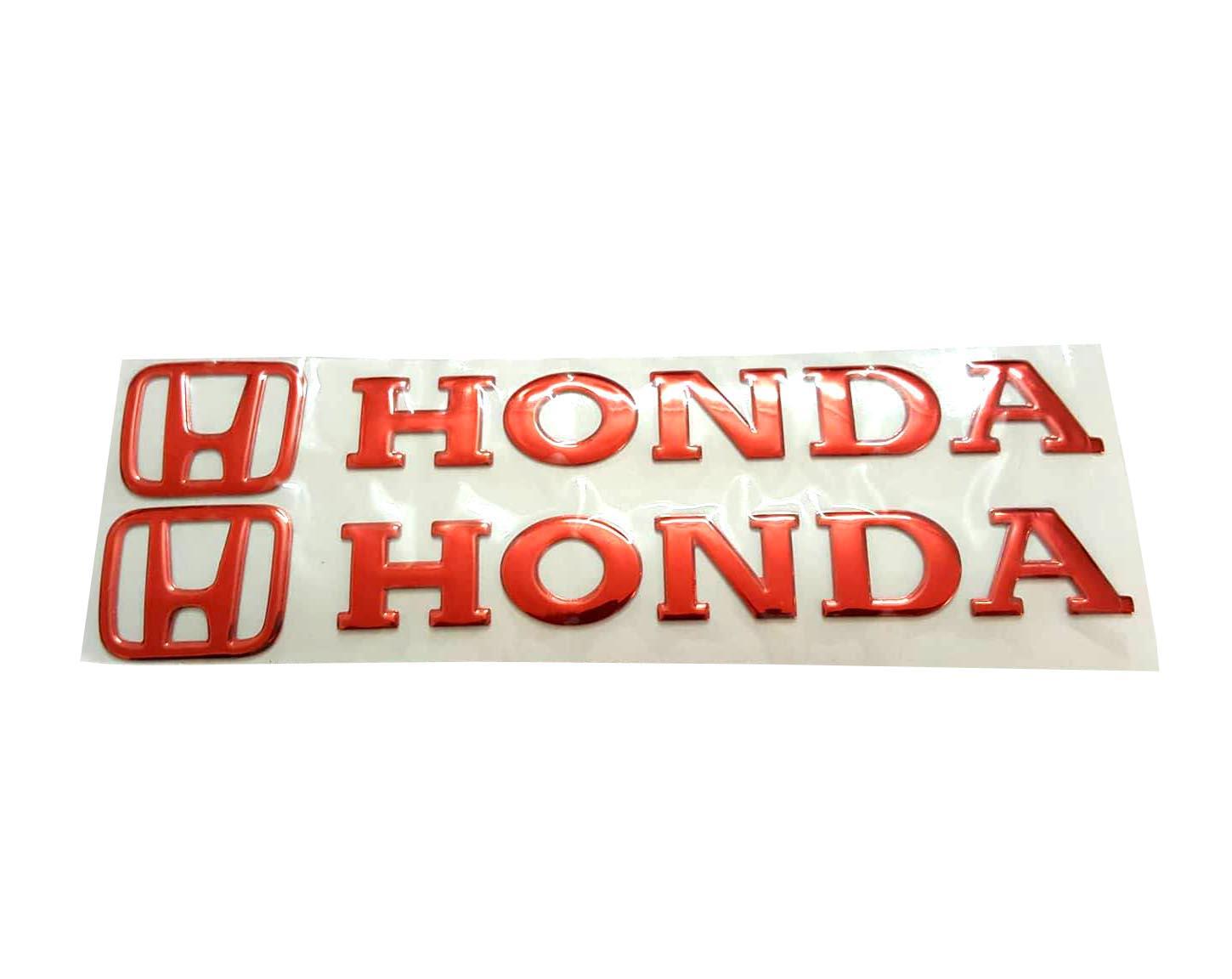 Bộ 2 miếng dán nổi chữ Honda ( Đỏ)