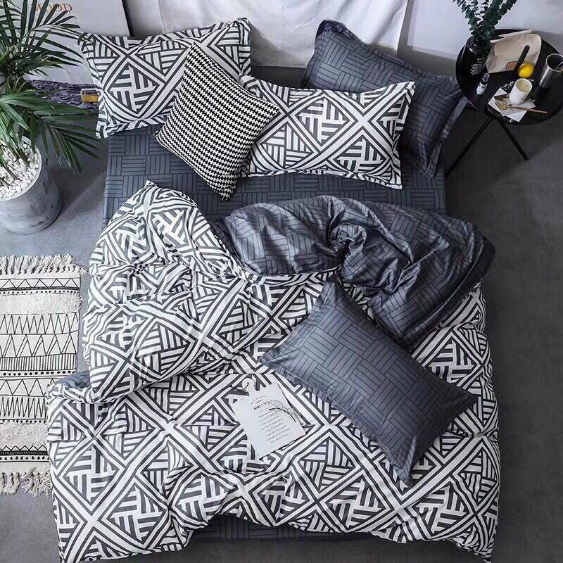 Bộ chăn ga gối chữ vạn + ruột chăn hè.