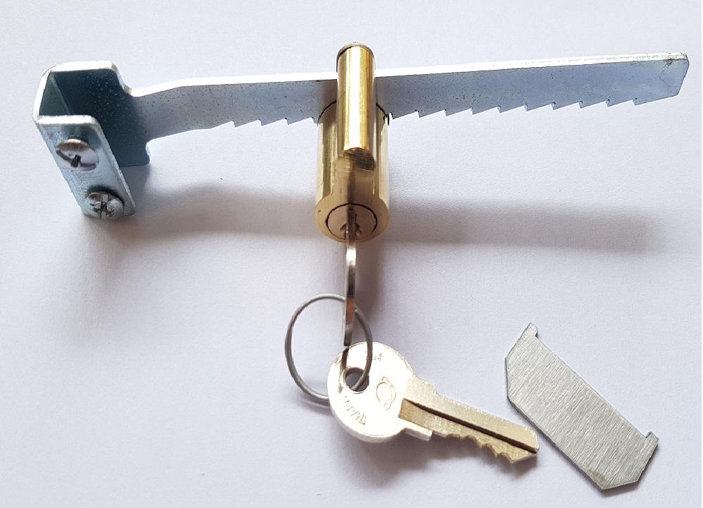 Khóa tủ kính răng cưa 2 cánh lùa Việt Tiệp(chính Hãng)
