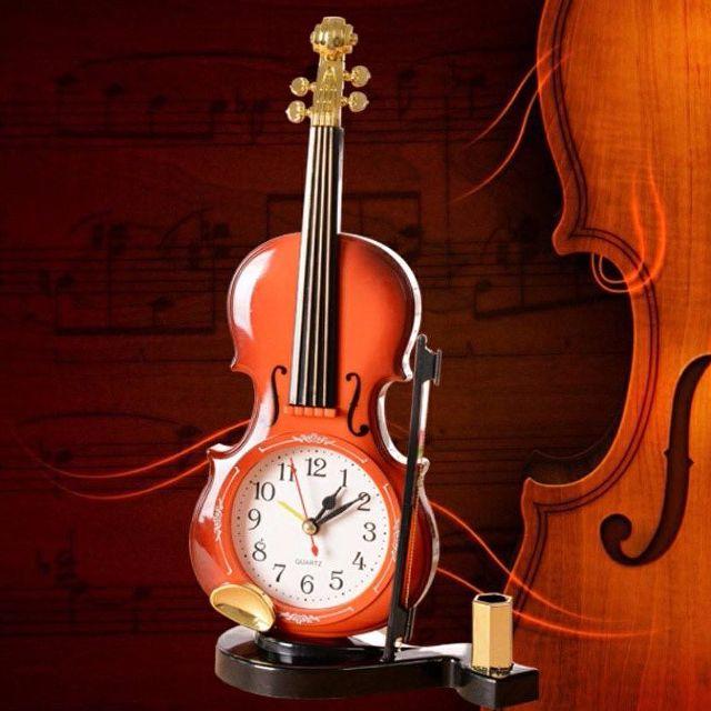 Đồng hồ để bàn Kiểu dáng đàn violin Décor US04723 (Màu Ngẫu Nhiên)