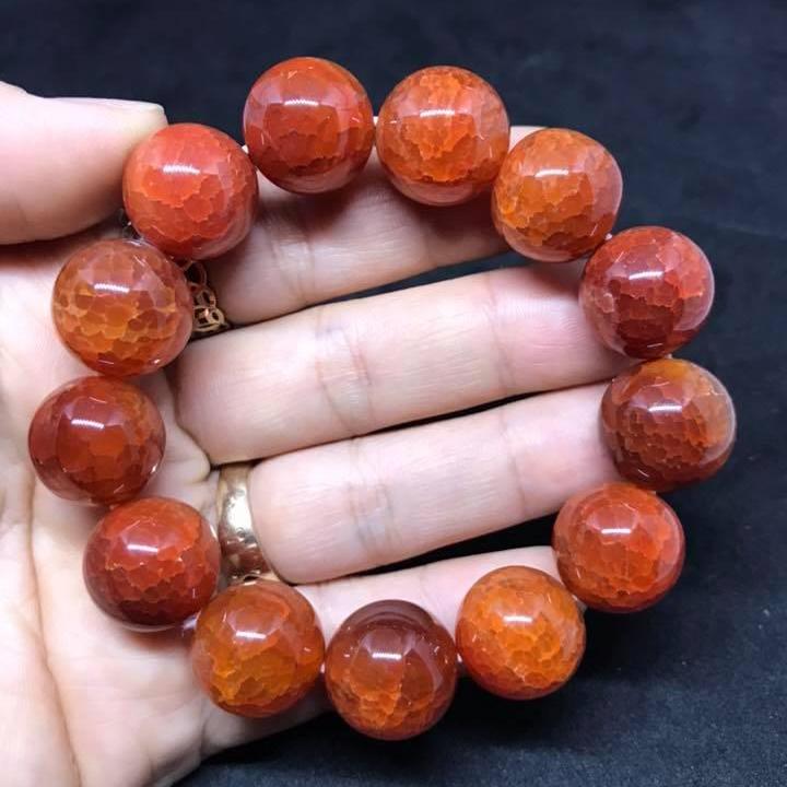 VÒNG TAY ĐÁ MÃ NÃO VÂN RỒNG 16LY