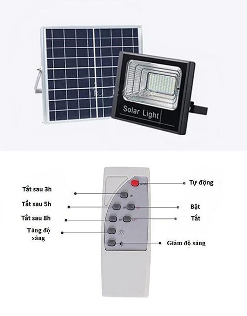 Đèn pha năng lượng mặt trời 50W - Mua 1 tặng 1