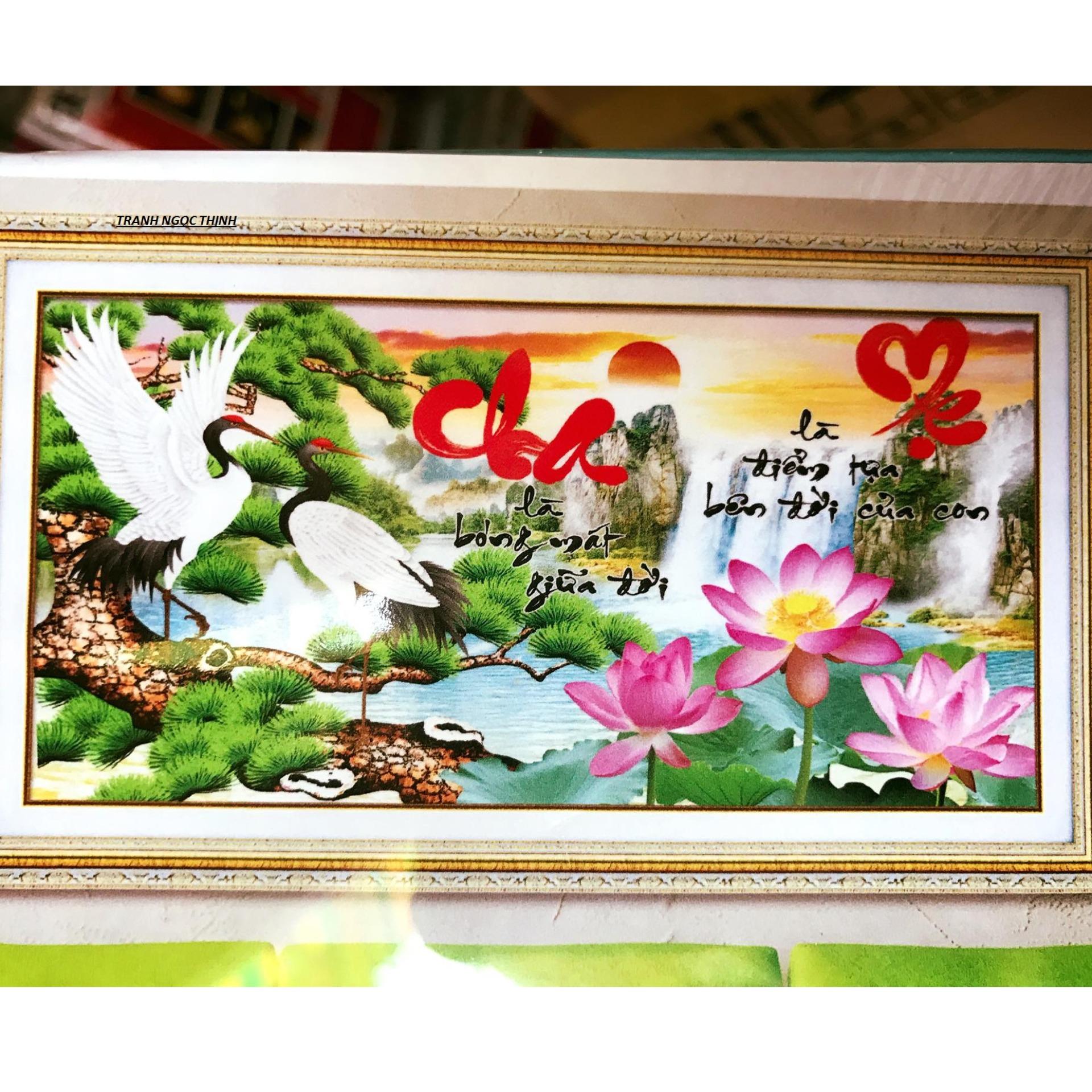 Tranh Đính Đá Cha Mẹ DF286
