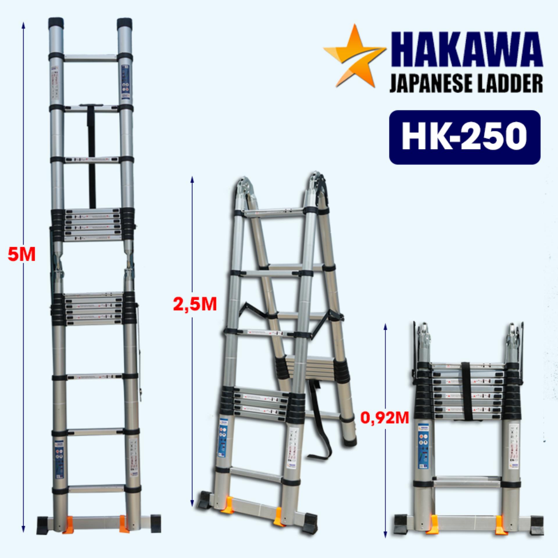 [HAKAWA] Thang nhôm rút đôi cao cấp HAKAWA HK250 - Hàng NHẬT  cho người VIỆT