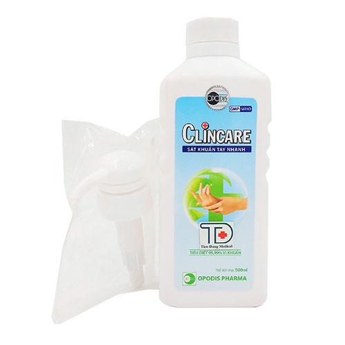 Dung dịch rửa tay sát khuẩn Clincare 500ml