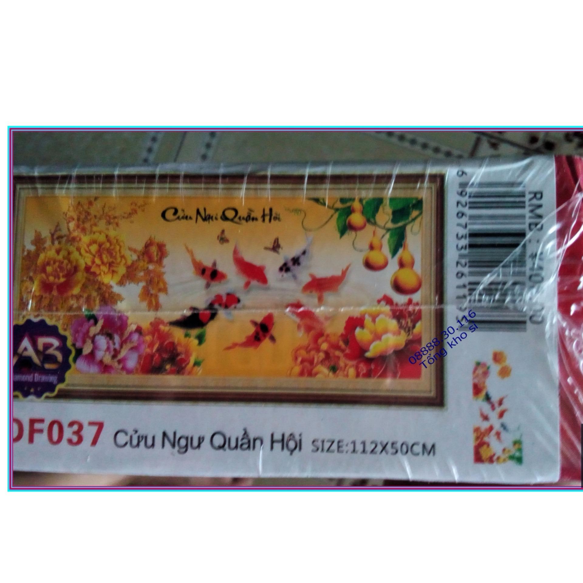 Tranh đính đá cửu ngư quần hội DF037