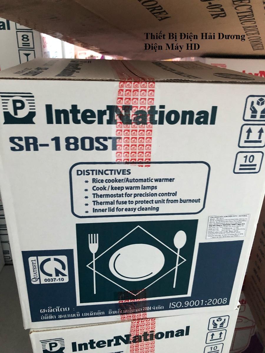 Nồi cơm điện International SR-180ST 1.8L (Đen bạc)