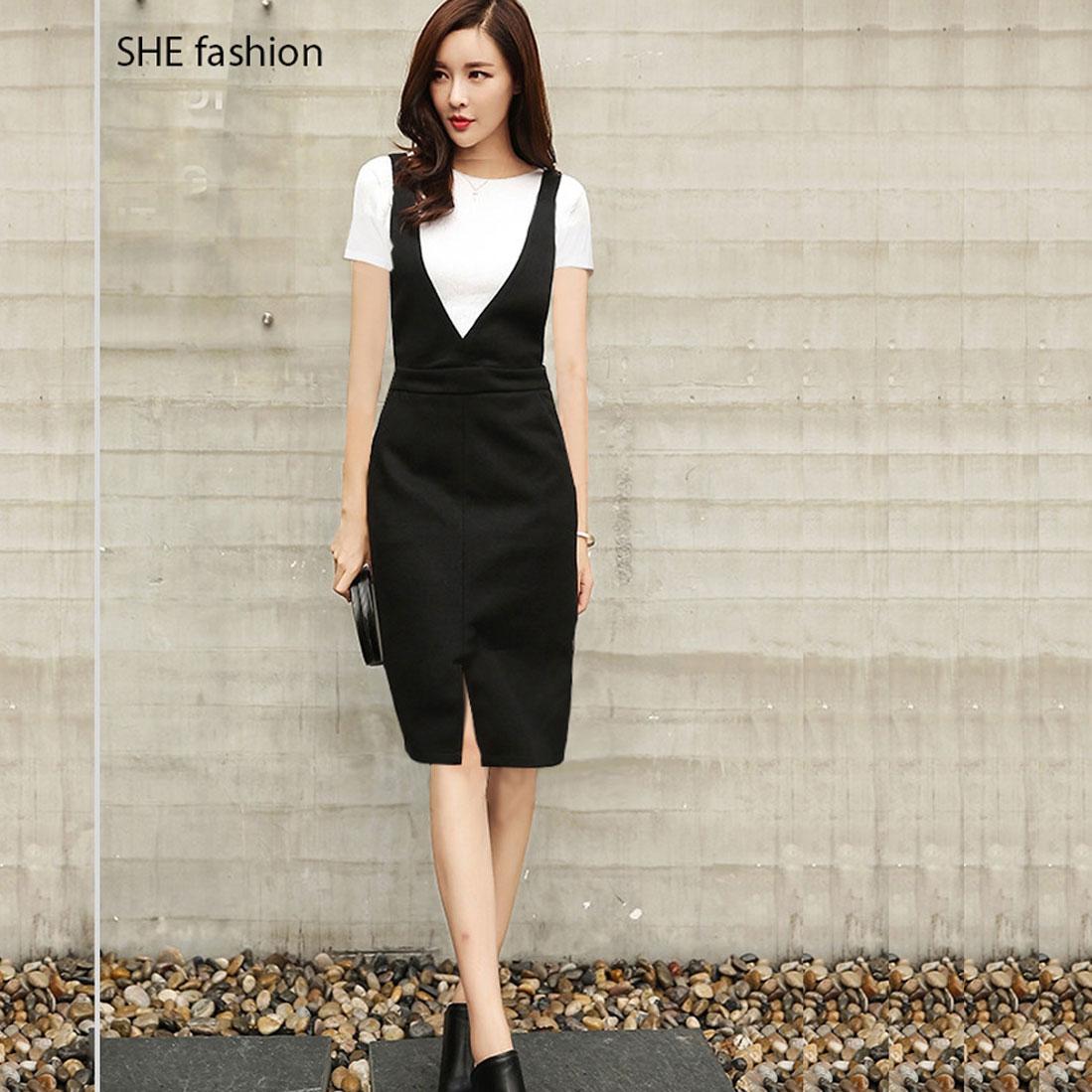 set yếm công sở và  áo phông