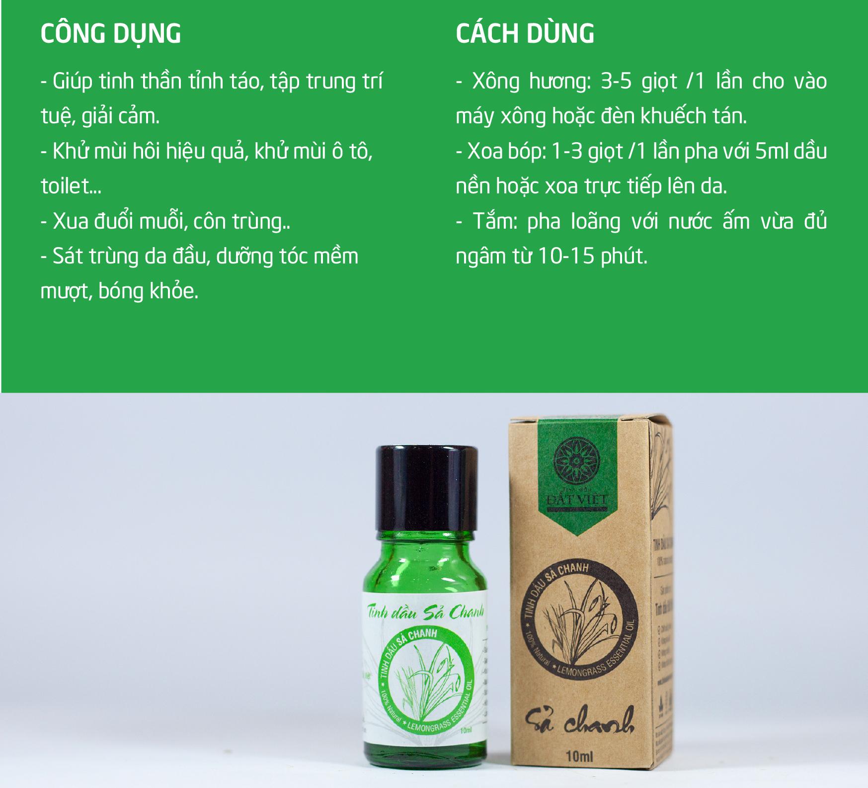 [HCM]Tinh Dầu Sả Chanh Đất Việt (10ml)