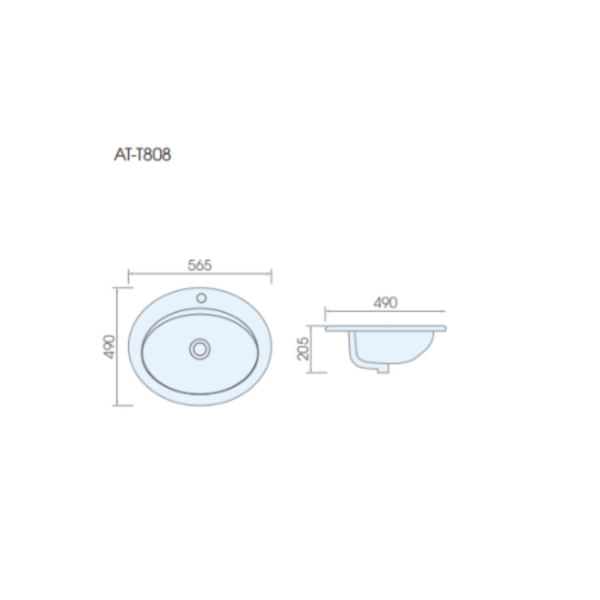 Lavabo dương vành ATMOR Model: AT-T808