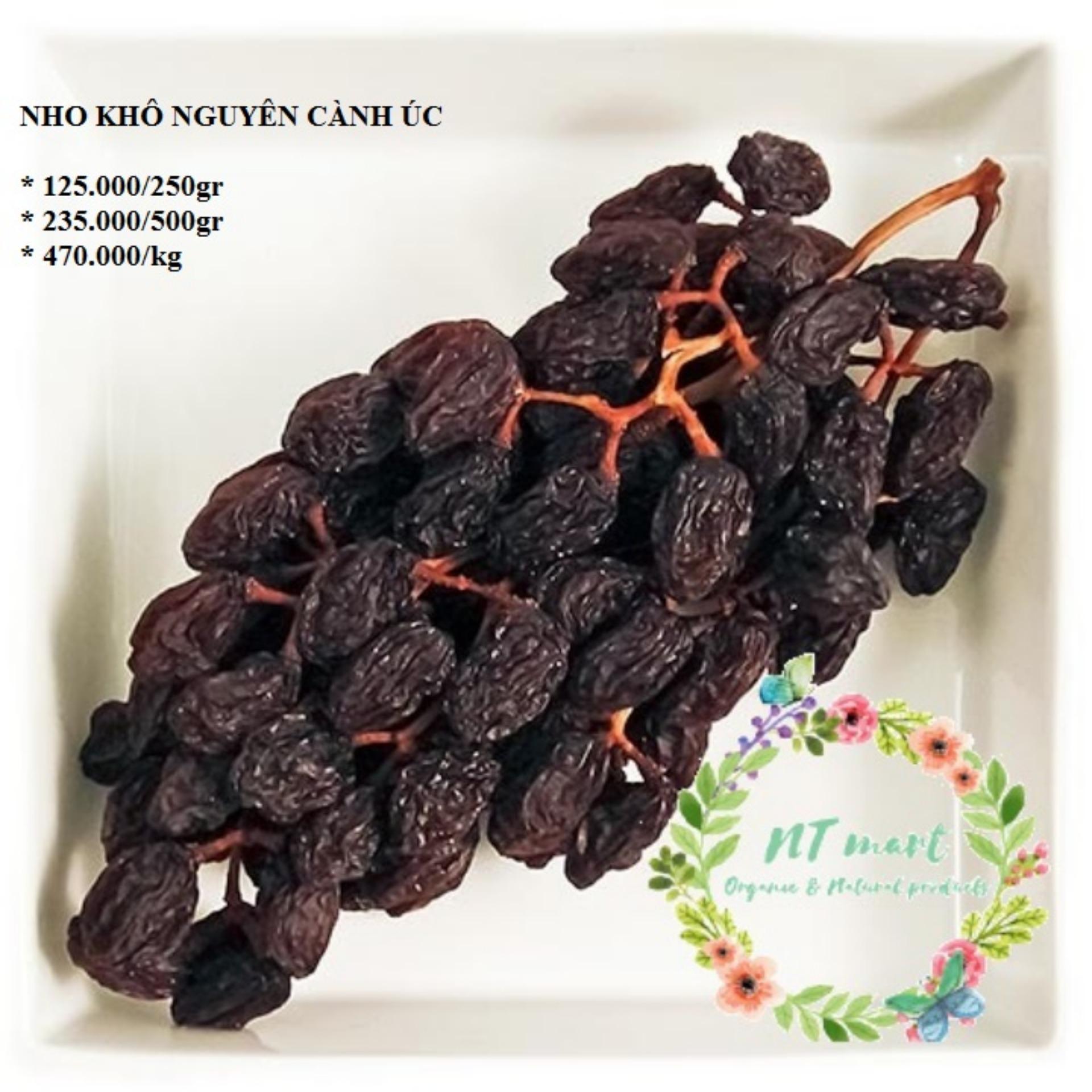 Nho Úc sấy khô nguyên cành 500gr