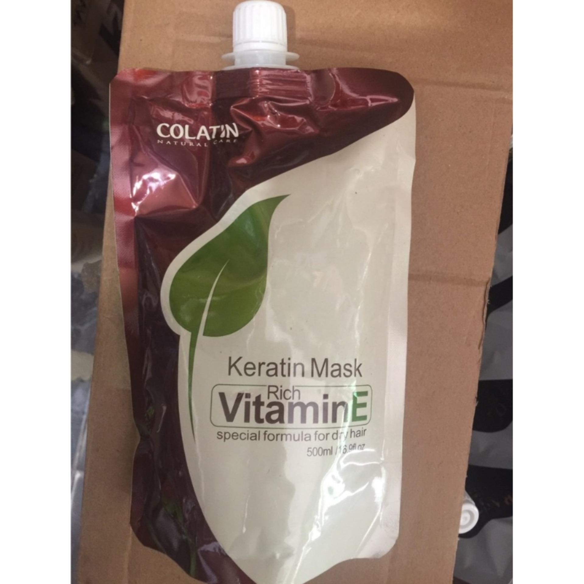 Hấp túi Colatin Vitamin E - Collagen Mask 500ml