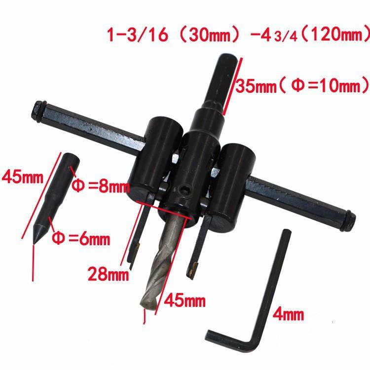Mũi khoan,khoét thạch cao,alumium gỗ ván chỉnh cữ 30 đến 120mm