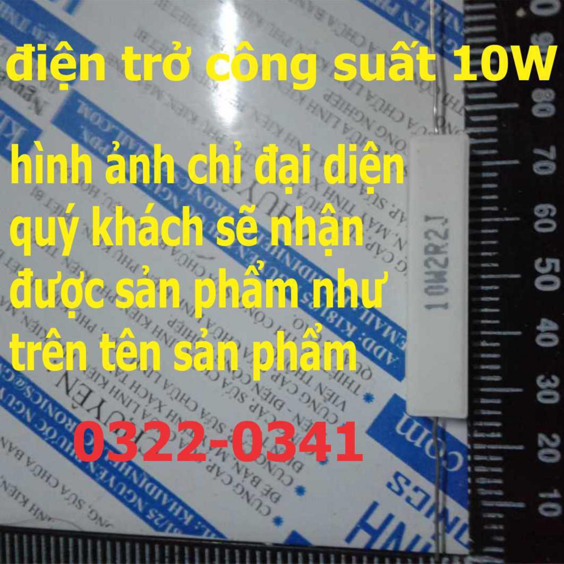 Combo 10 con điện trở 10w, điện trở sứ, trở công suất các loại từ 0.1ω ~ 10ω kde0322