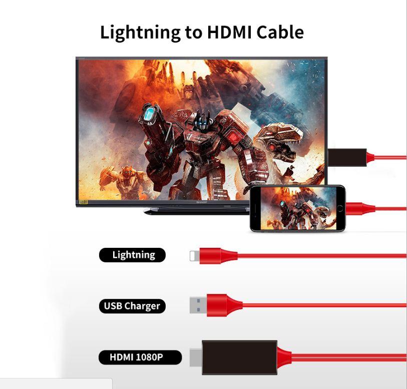 Cáp MHL Lightning to HDMI cho iPhone iPad (Red)