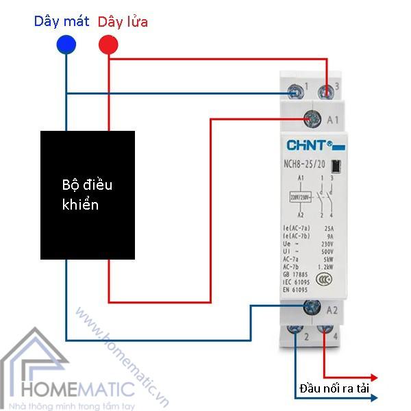 Khởi động từ 1 pha CHINT NCH8 20A ( xám trắng )