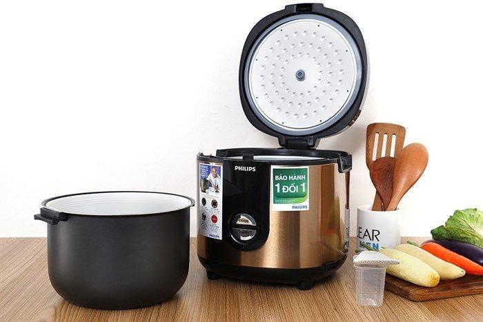 Nồi cơm điện nắp gài Philips HD3132/68 (Vàng Đồng)