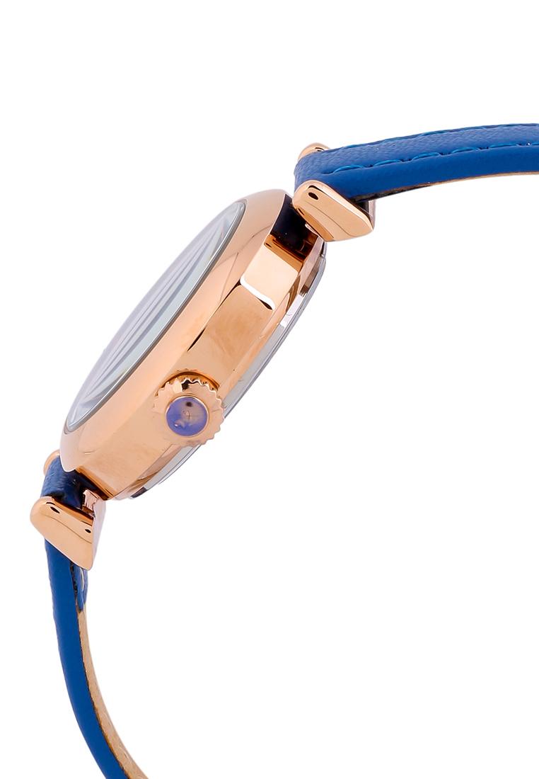 Đồng Hồ Nữ Julius Hàn Quốc Dây Da Ja-1018 (Xanh Da Trời)