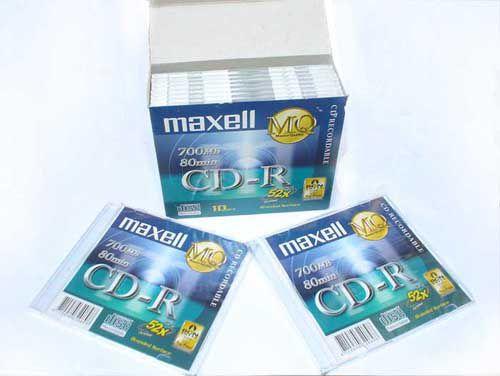 Bộ 10 đĩa trắng CD-R Maxell có vỏ
