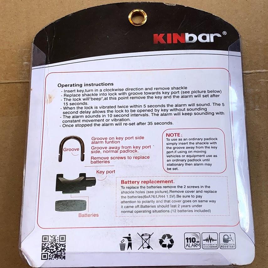 Ổ Khóa báo động chống trộm Kinbar 110dba