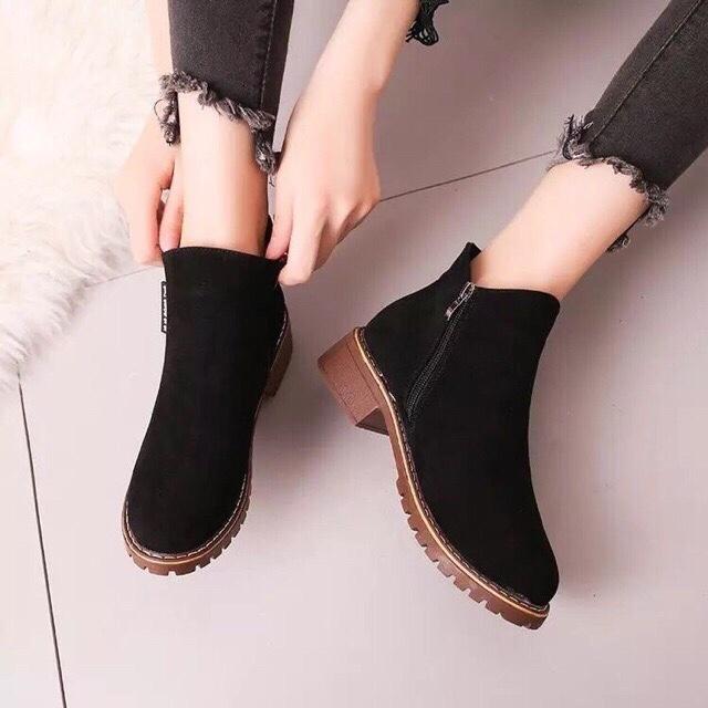 Bốt nữ thời trang cổ thấp