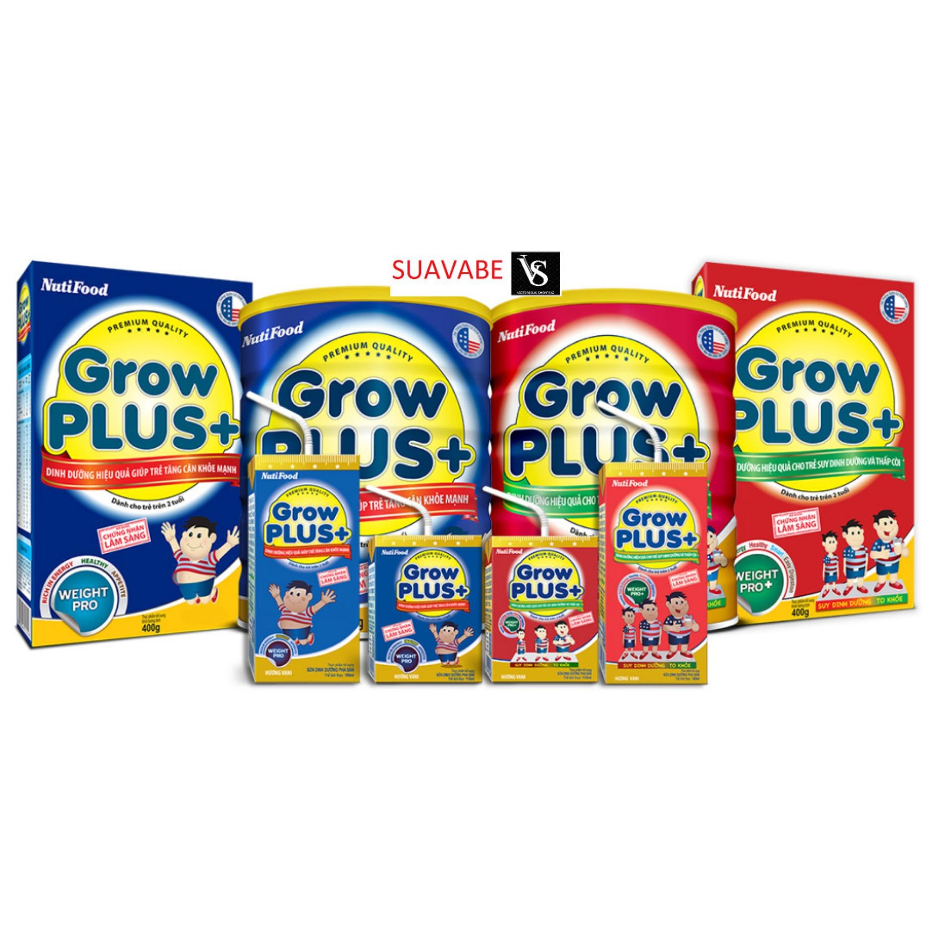 Sữa bột pha sẵn Nutifood Grow Plus đỏ 180ml (thùng 48 hộp)