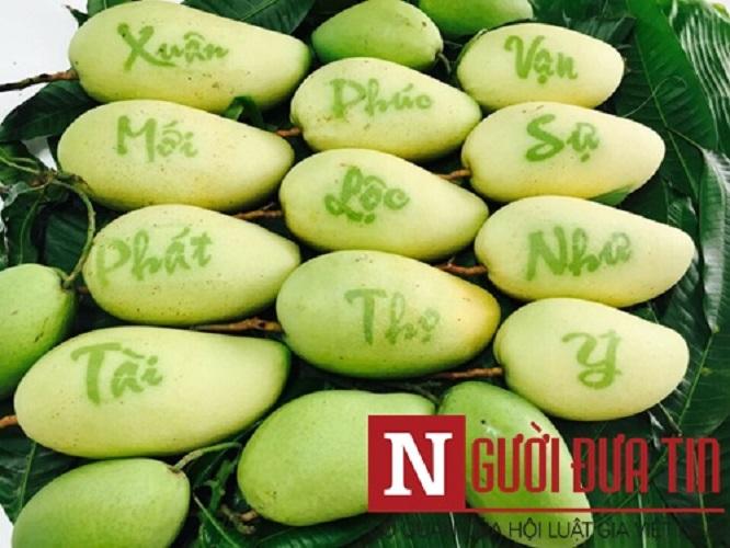Túi in chữ thư pháp lên Xoài 5 cái