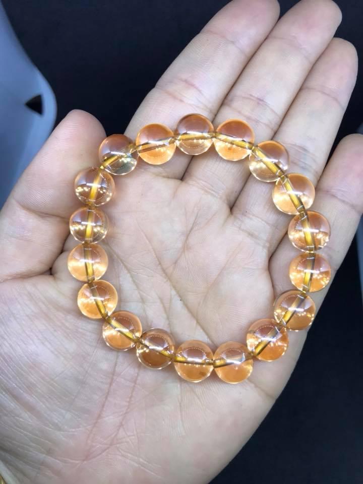 [HCM]VÒNG TAY THẠCH ANH VÀNG 10LY ( VIP)