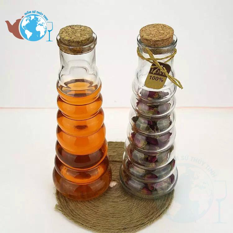 Chai thủy tinh hồ lô nút bần