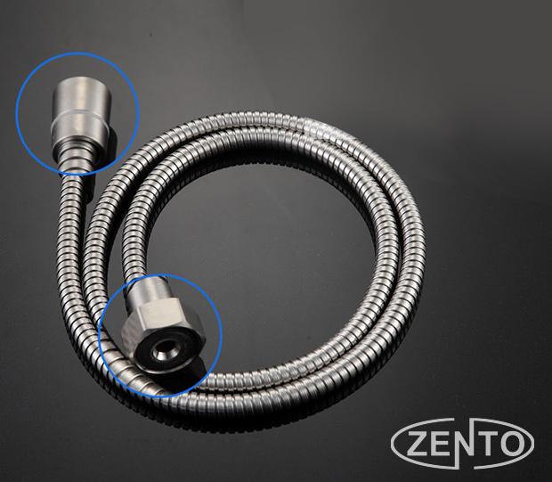 Bộ sen cây tắm nóng lạnh inox Zento SUS8302 + Tặng 1 vòi xịt vệ sinh Zento ZT5116-1 (Trắng)