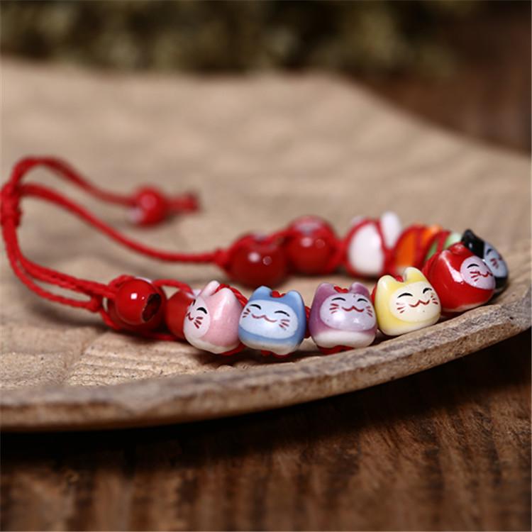 Vòng chỉ đỏ mèo may mắn mèo thần tài (9 mèo)