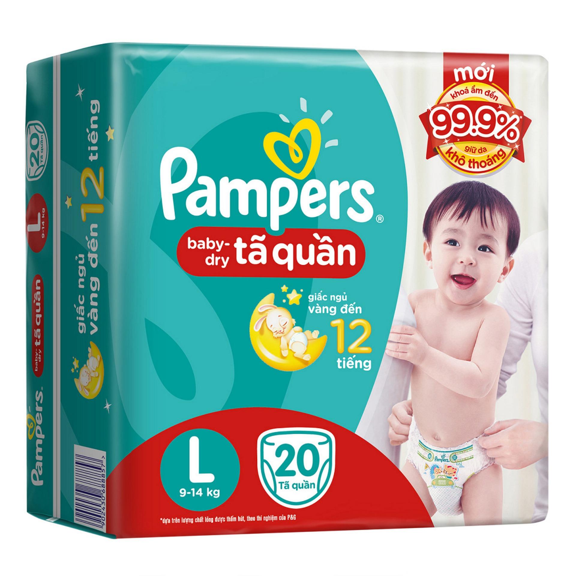 Bỉm quần Pampers L20 ( Dành cho trẻ 9 - 14kg)
