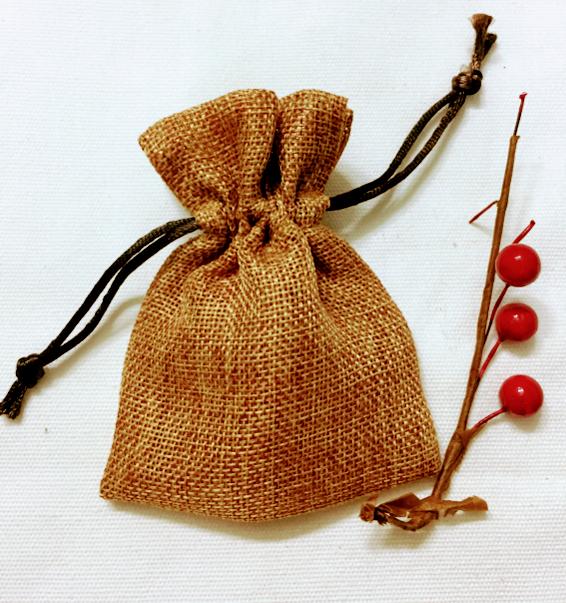 Túi vải bố linen màu vàng bố (10x12cm)