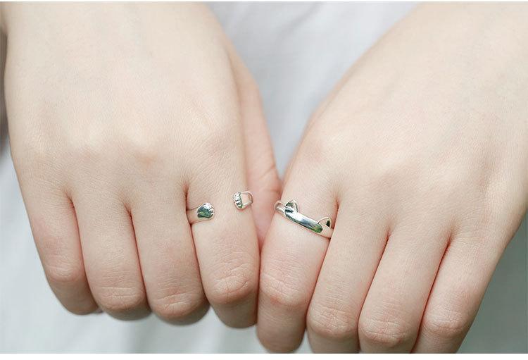 Nhẫn tai mèo dễ thương phong cách Hàn Quốc