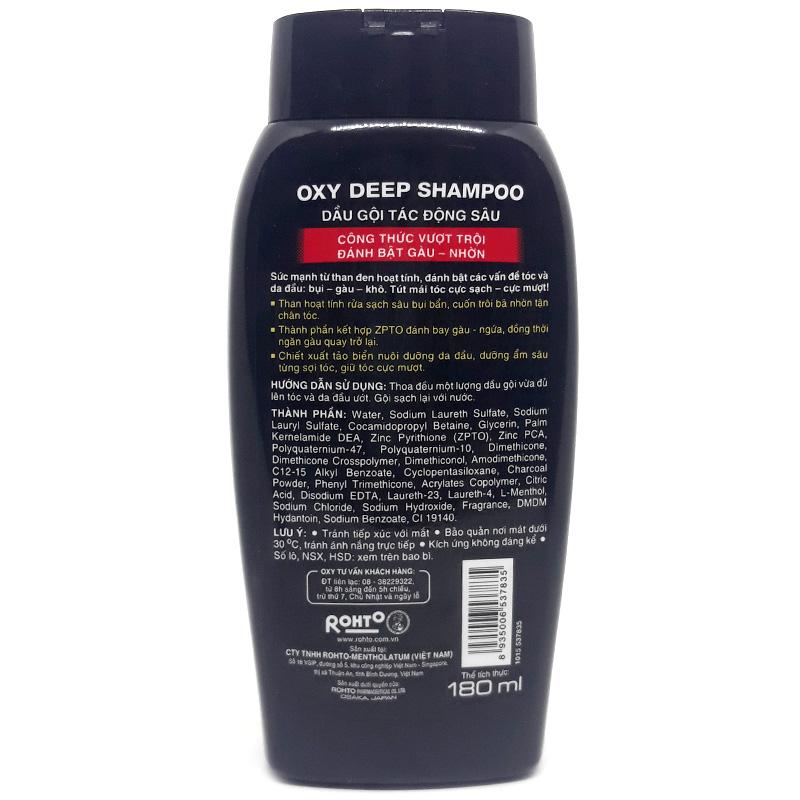 Dầu gội Oxy Deep Shampoo tác động sâu chai 180g