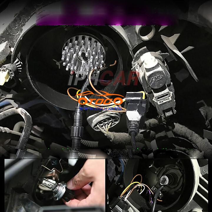 Đèn Bi Cầu Led Siêu Sáng IPHCAR Chân H4