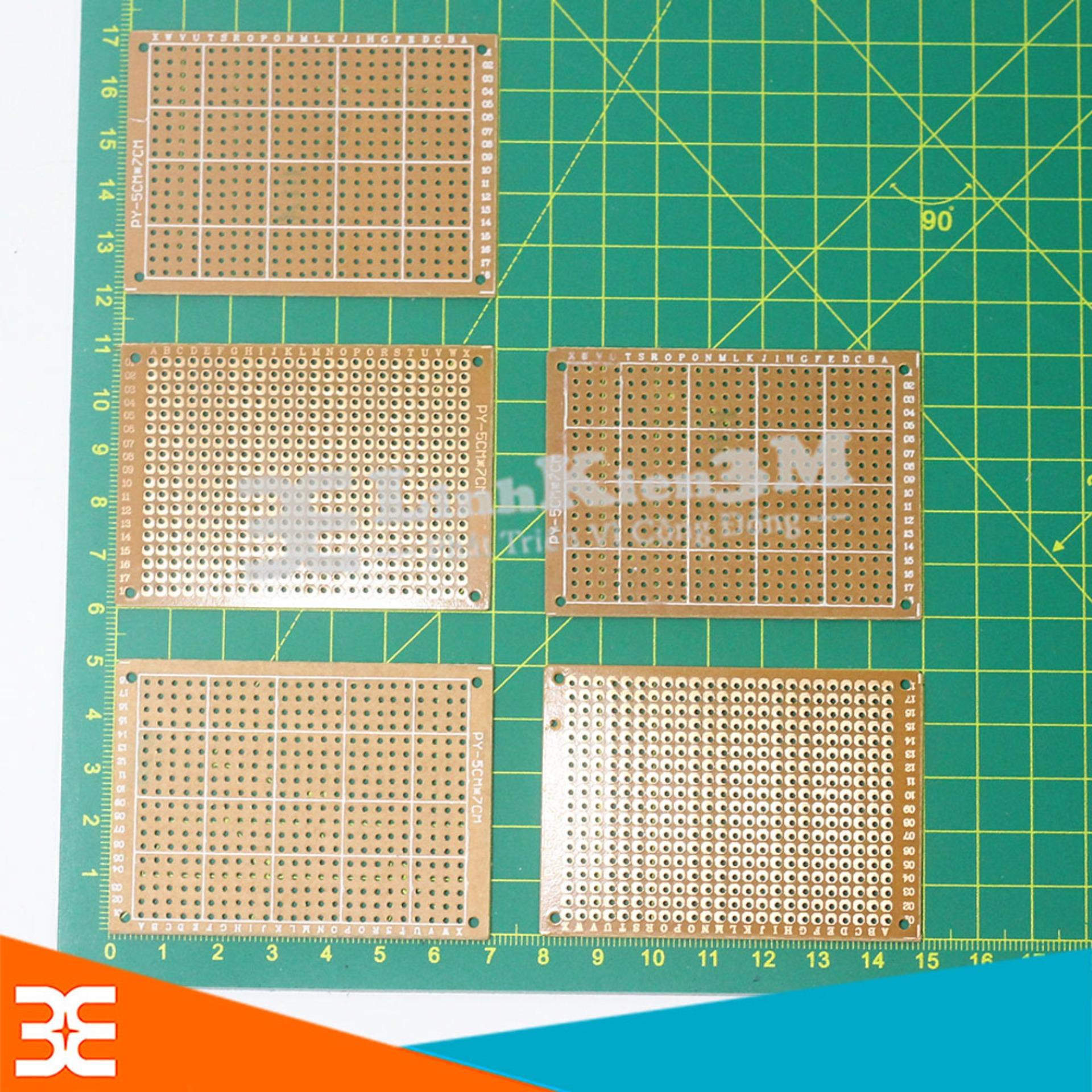 Bộ 5 Tấm Phíp Đồng Đục Lỗ 5X7cm ( Nâu )