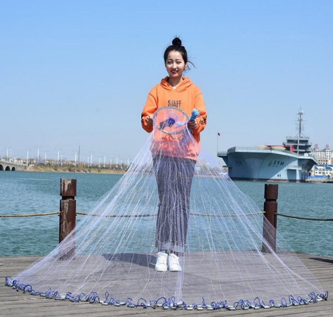 Chài bắt cá đường kính 4m, chài cước kiểu hiện đại