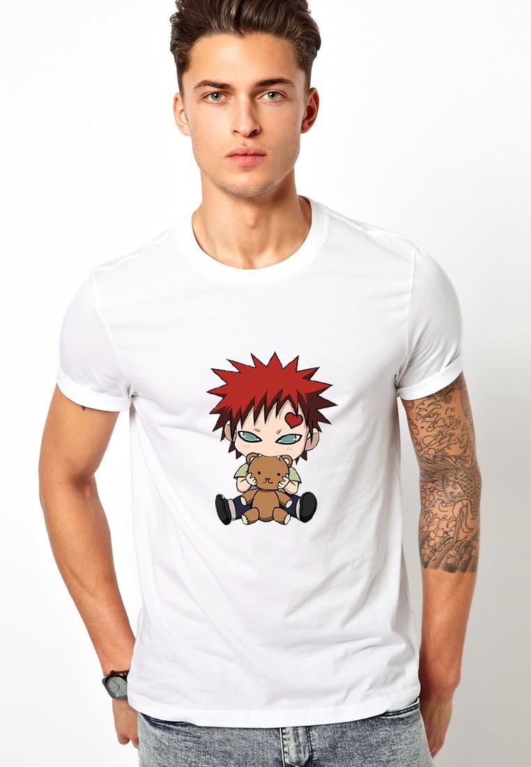 Áo thun nam cổ tròn in hình Gaara chibi