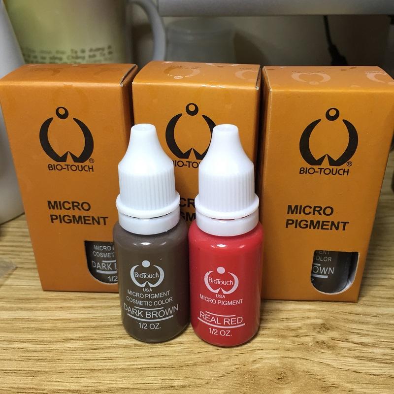 Mực Học Phun Xăm Màu Đỏ - Nâu (Combo 2 lọ cho mày môi)