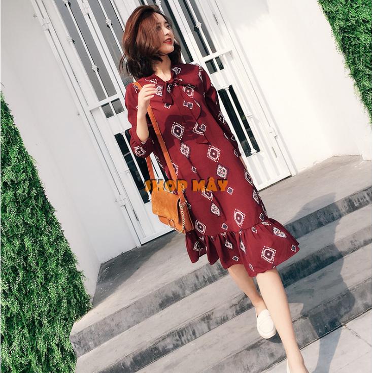 Đầm Xinh Thắt Nơ Duyên Dáng DN034 Shop Mây