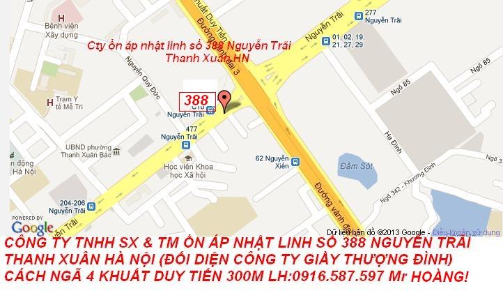 bản đồ showroom lioa 388 Nguyễn Trãi Thanh Xuân Hà Nội