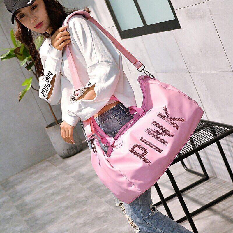 Túi du lịch thể thao Pink chống thấm nước (Hồng)