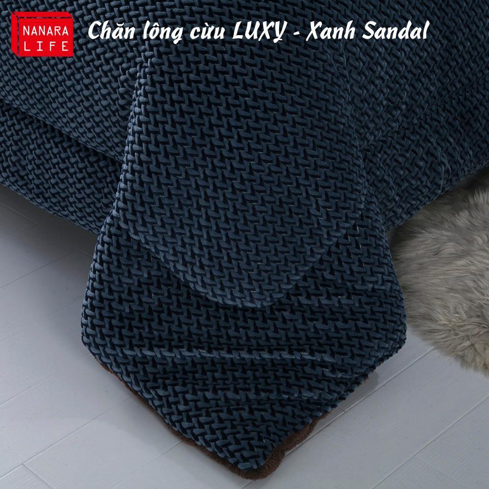 Chăn Lông Cừu Cao Cấp LUXY Nanara Life - Nhật Bản 200x230cm(Xanh Sandal)