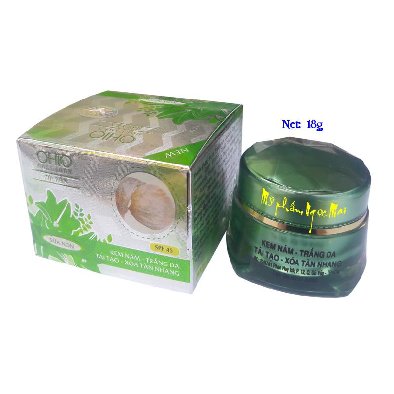 Kem nám dưỡng trắng da tái tạo xóa tàn nhang dưỡng chất Collagen và Tổ Yến OHIO NEW DAY - 18g