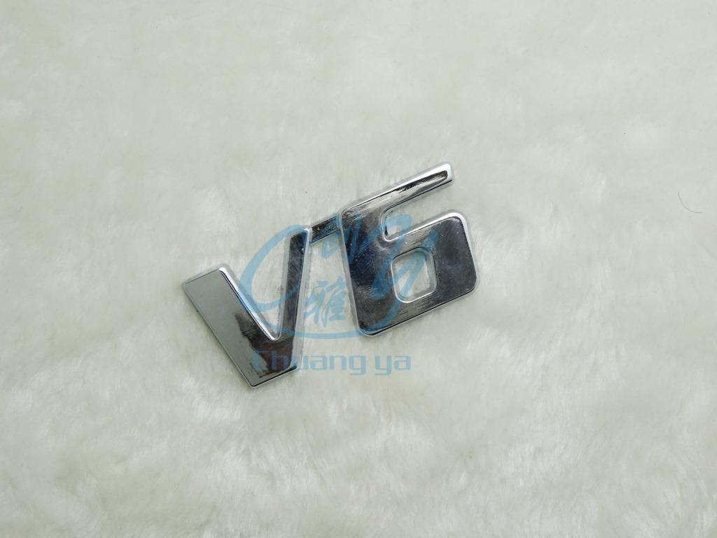 Lô gô logo V6 Ô tô kim loại dán nhãn dán đuôi xe hơi xe ô tô ss20