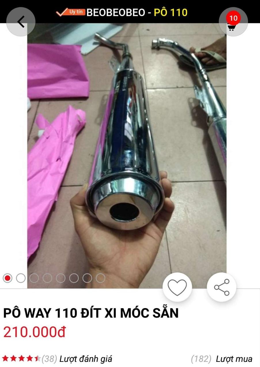 Pô xe may way 110 móc sẵn