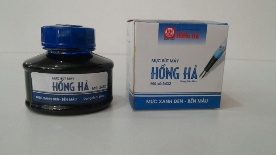 12 lọ mực bút máy Hồng Hà ( màu xanh)