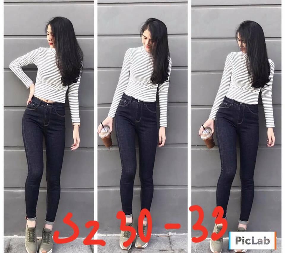 [HCM]Quần jean muối tiêu đen co dãn mạnh - MoliJeans