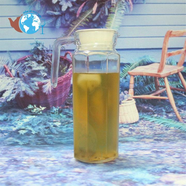 [HCM]Bình quai thủy tinh miệng rót 1000ML lục giác DELI BJH-1